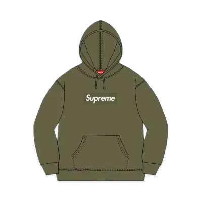 Supreme Box Logo Hooded Sweatshirt "Army" (11FW)