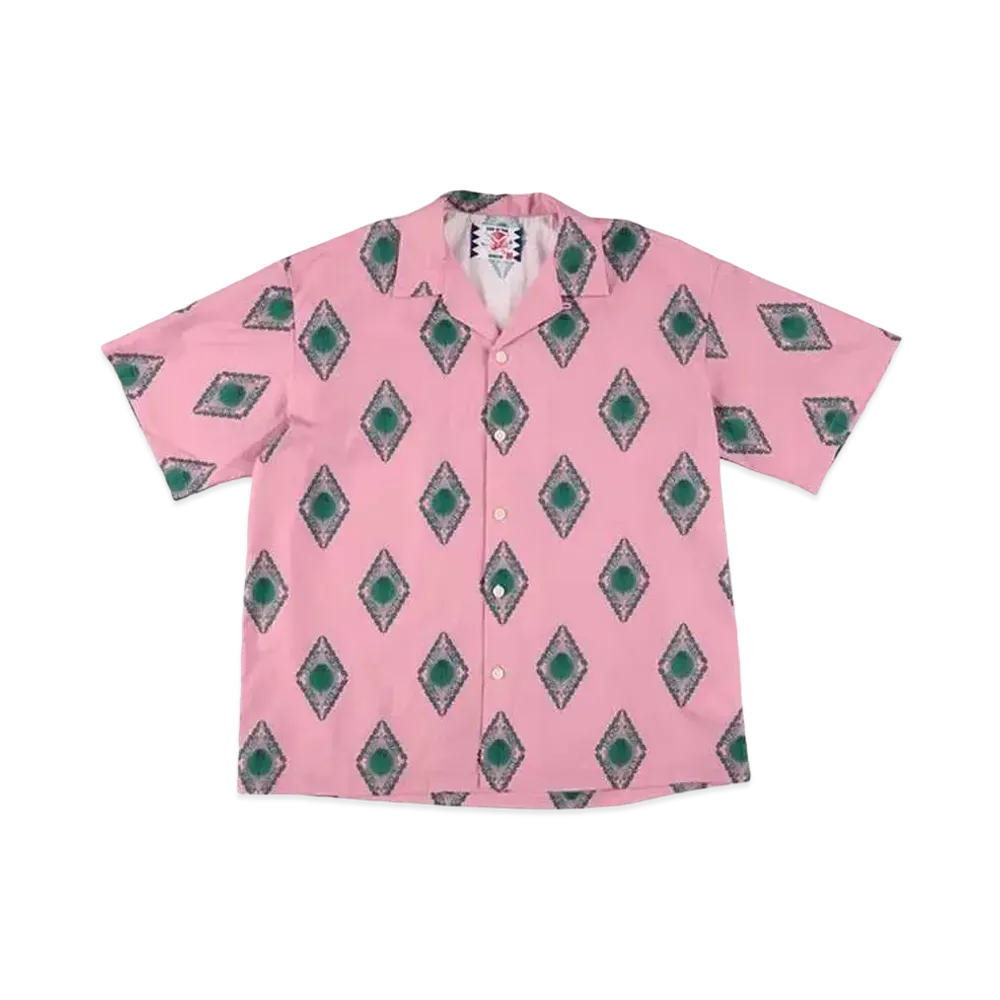 SON OF THE CHEESE Emblem Aloha Shirt "PINK"