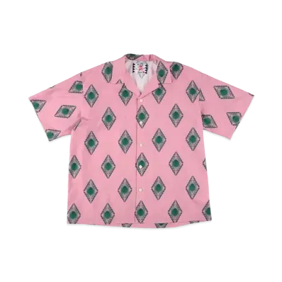 SON OF THE CHEESE Emblem Aloha Shirt "PINK"