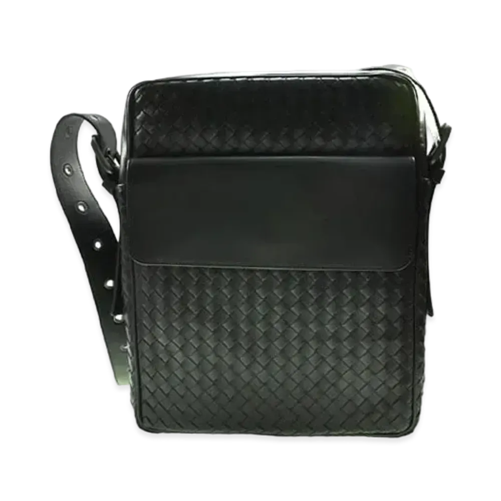 Bottega Veneta Lambskin Shoulder Bag "Black"