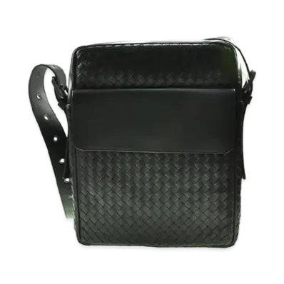 Bottega Veneta Lambskin Shoulder Bag "Black"