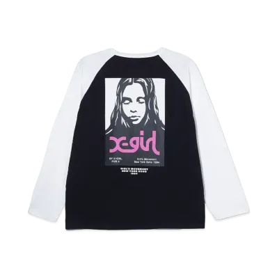 X-Girl Face Poster B/B Big Tee "Black"