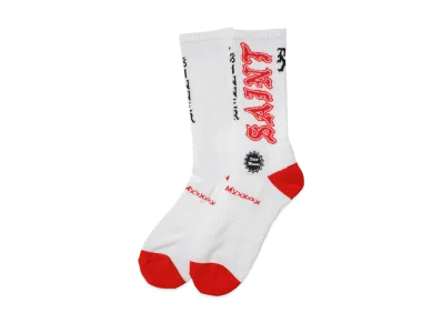 SAINT Mxxxxxx Socks Aint "White/Red"