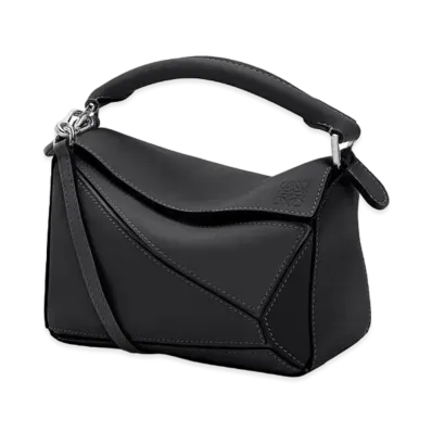LOEWE Mini Puzzle Bag In Classic Calfskin "Black"