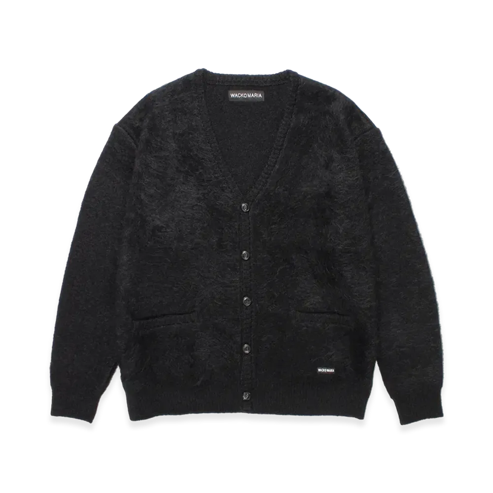 WACKO MARIA Heavy Mohair Knit Cardigan "Black"