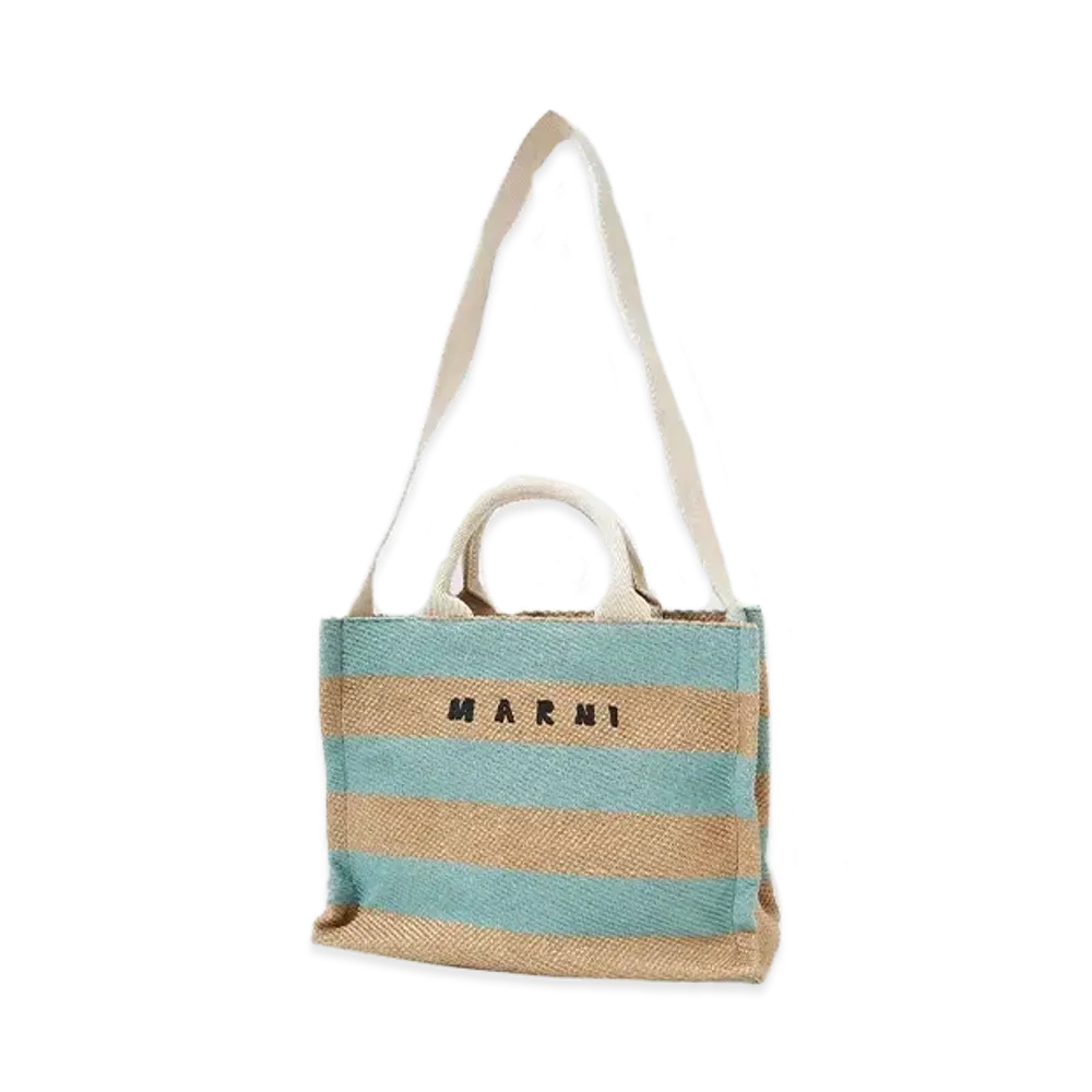 MARNI SMALL BASKET "RAW SIENNA/PALE MINT"