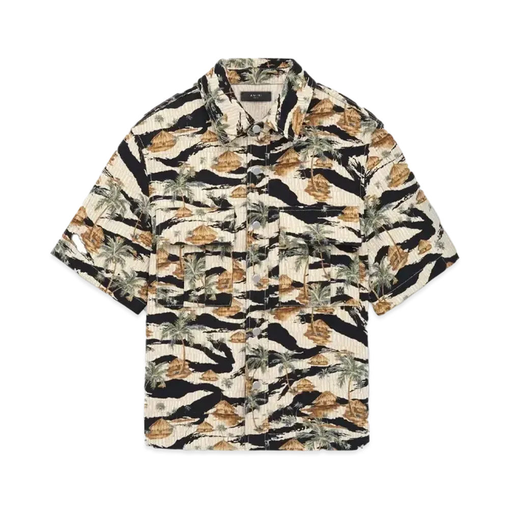 AMIRI Repeat Palm Camp Shirt "Mojave Desert"