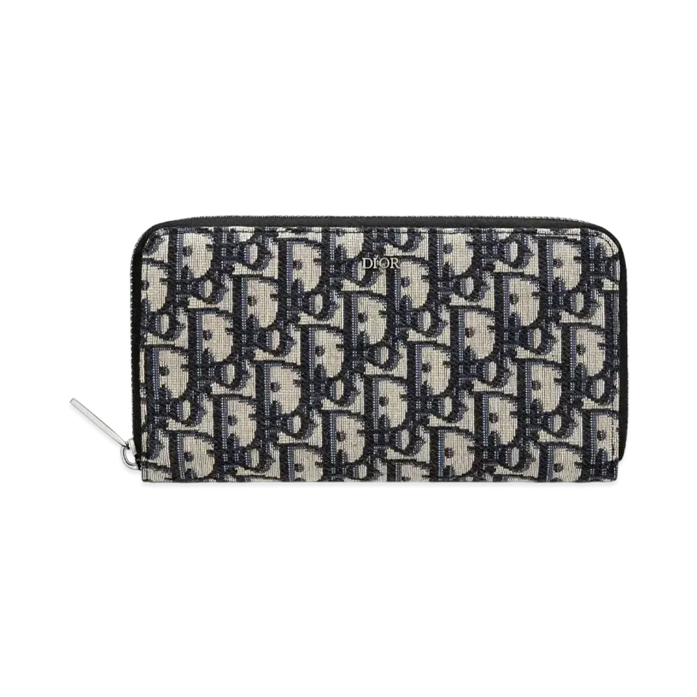 Dior Long Zip Wallet Dior Oblique Jacquard "Beige"