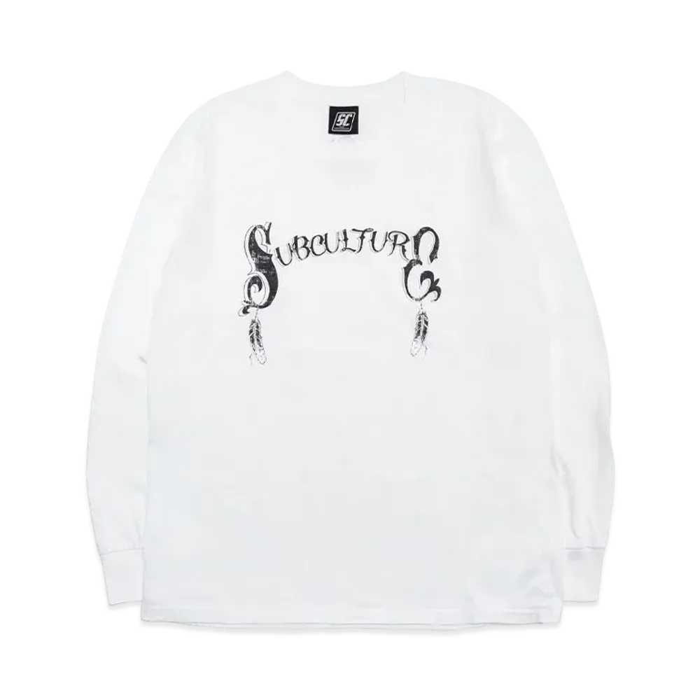 SubCulture Skull Horn Longsleeve T-Shirt "White"