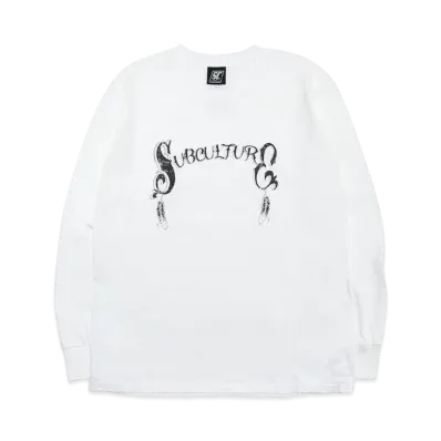 SubCulture Skull Horn Longsleeve T-Shirt "White"