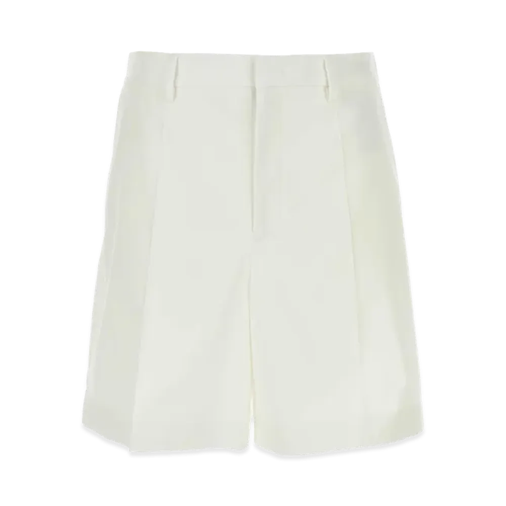 Valentino Cotton Bermuda Shorts "White"