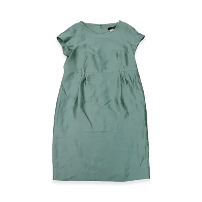 Weekend Max Mara Women's Linen Silk Satin Dress "Sage Green"