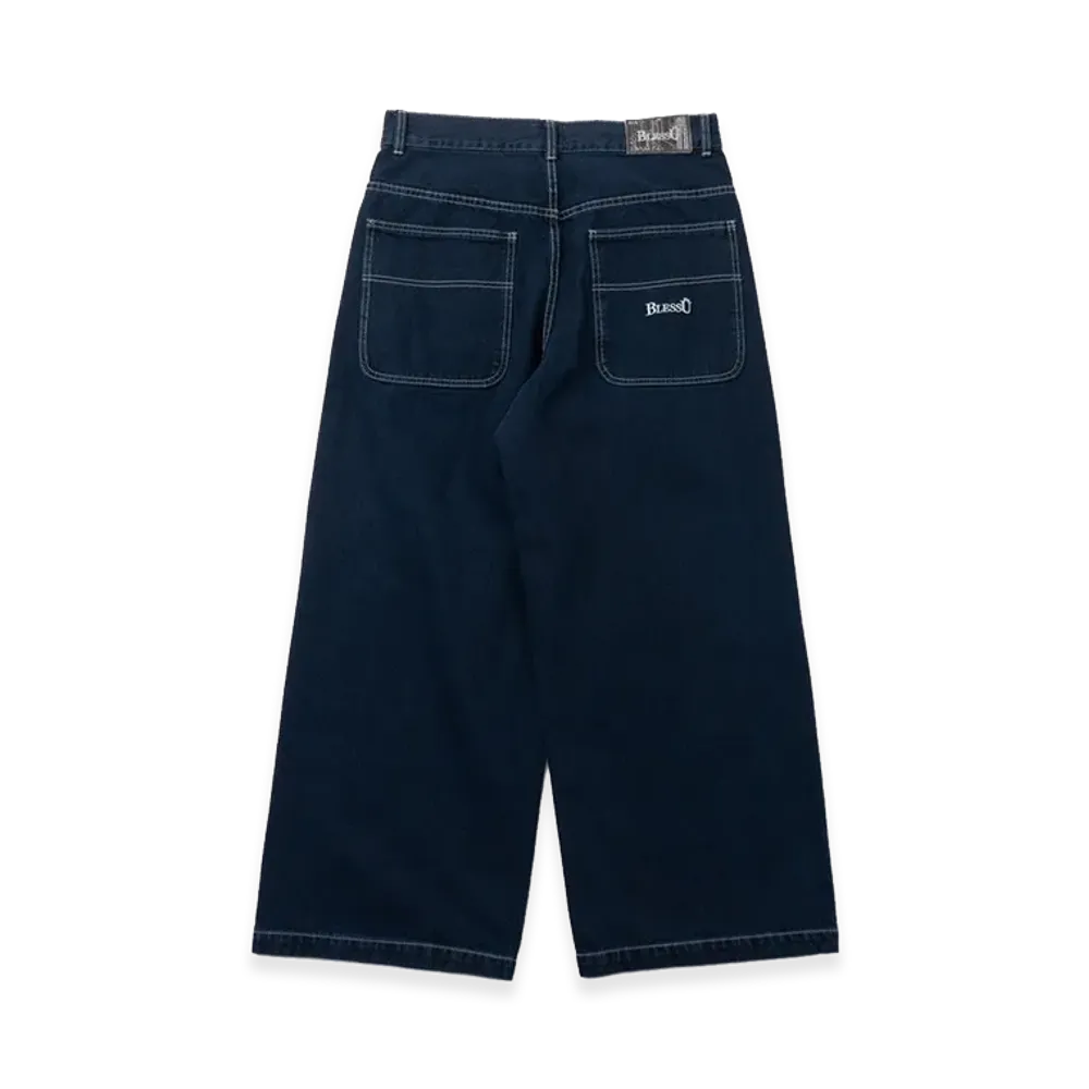 BLESS U BU Wash Baggy Denim "Blue"