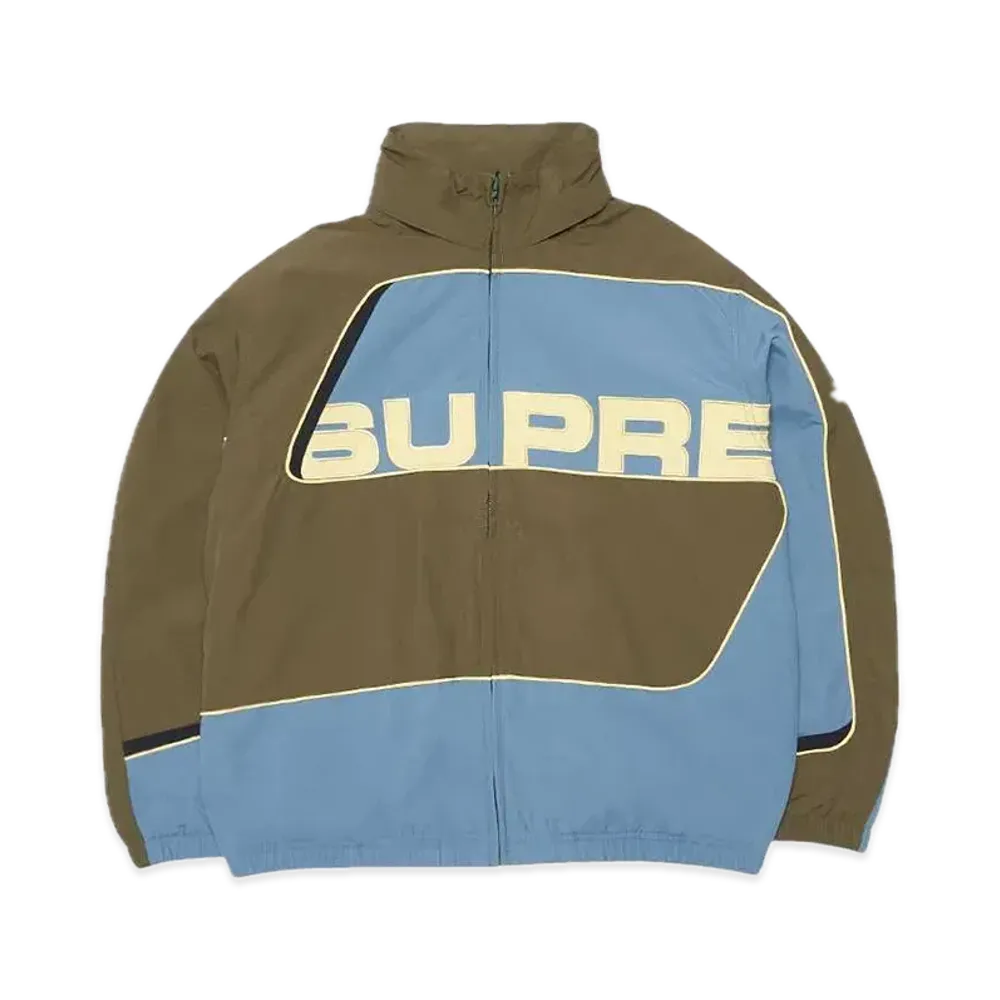 Supreme S Paneled Track Jacket "Olive"