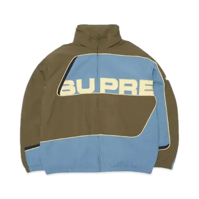 Supreme S Paneled Track Jacket "Olive"