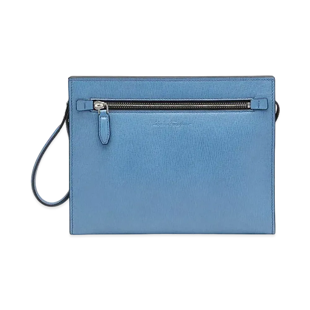 Salvatore Ferragamo Clutch Bag "Deep Ocean"