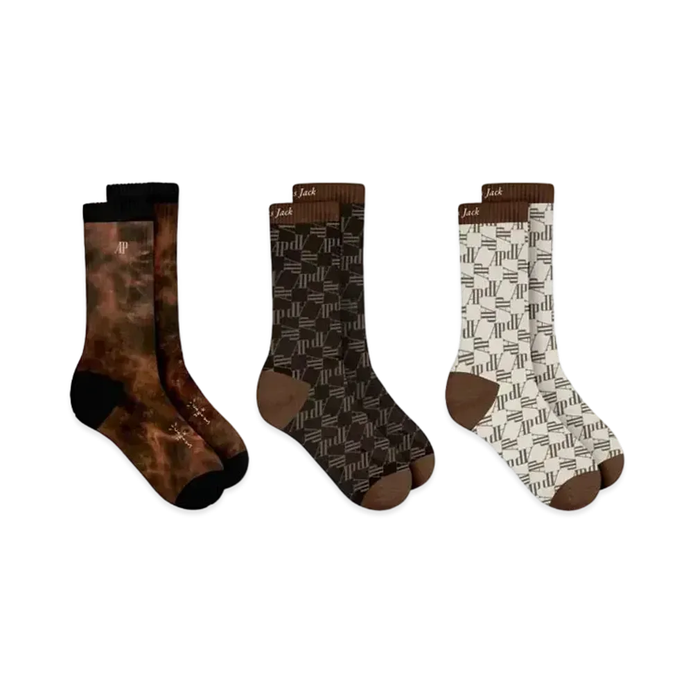 Travis Scott Cactus Jack x AP Sock Trio "Multi"