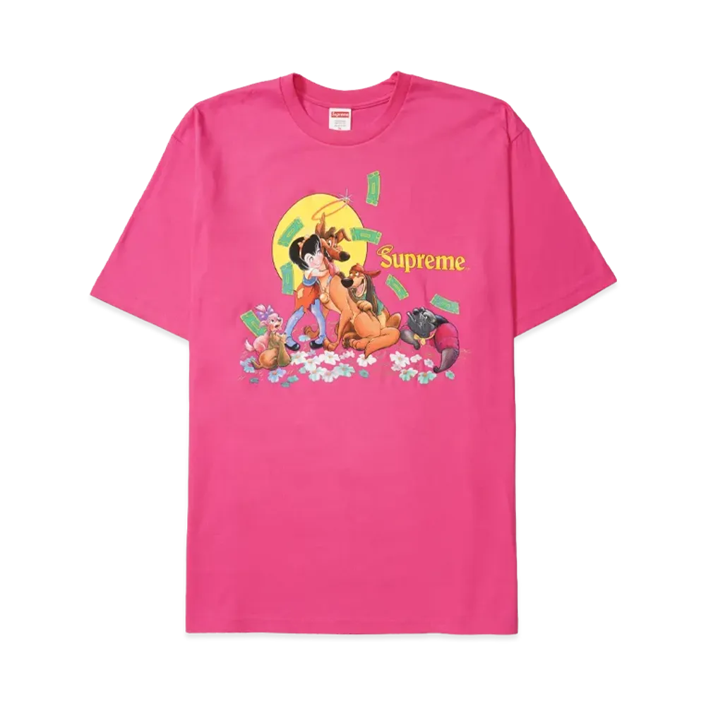 Supreme All Dogs Go To Heaven Tee "Fuchsia"