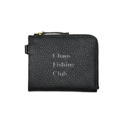 Chaos Fishing Club LOGO LEATHER WALLET "BLACK"