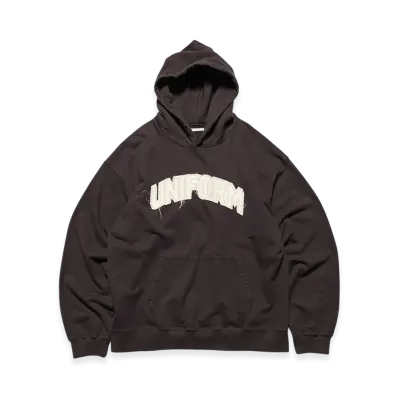 uniform experiment Cut-Out Logo Sweat Hoodie "Brown"