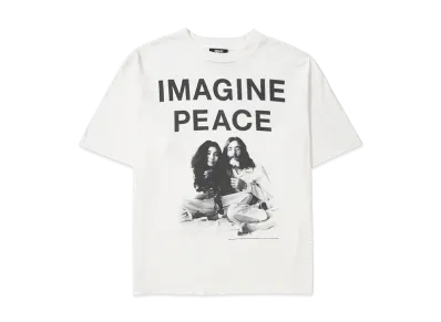 SAINT Mxxxxxx x John Lennon JL SS T-Shirt Imagine Peace "White"