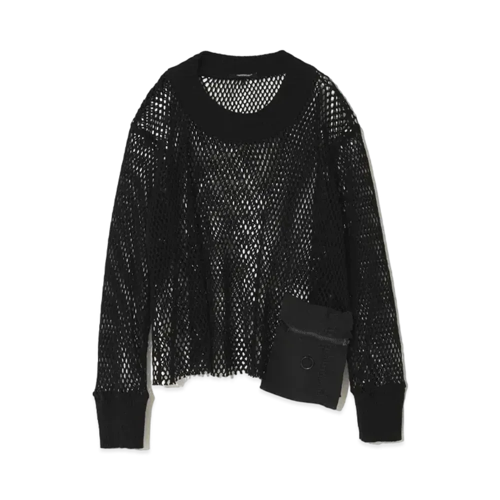 UNDERCOVER Cotton Net Pullover "Black"