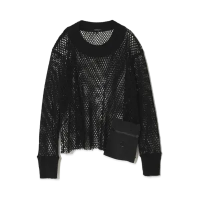 UNDERCOVER Cotton Net Pullover "Black"