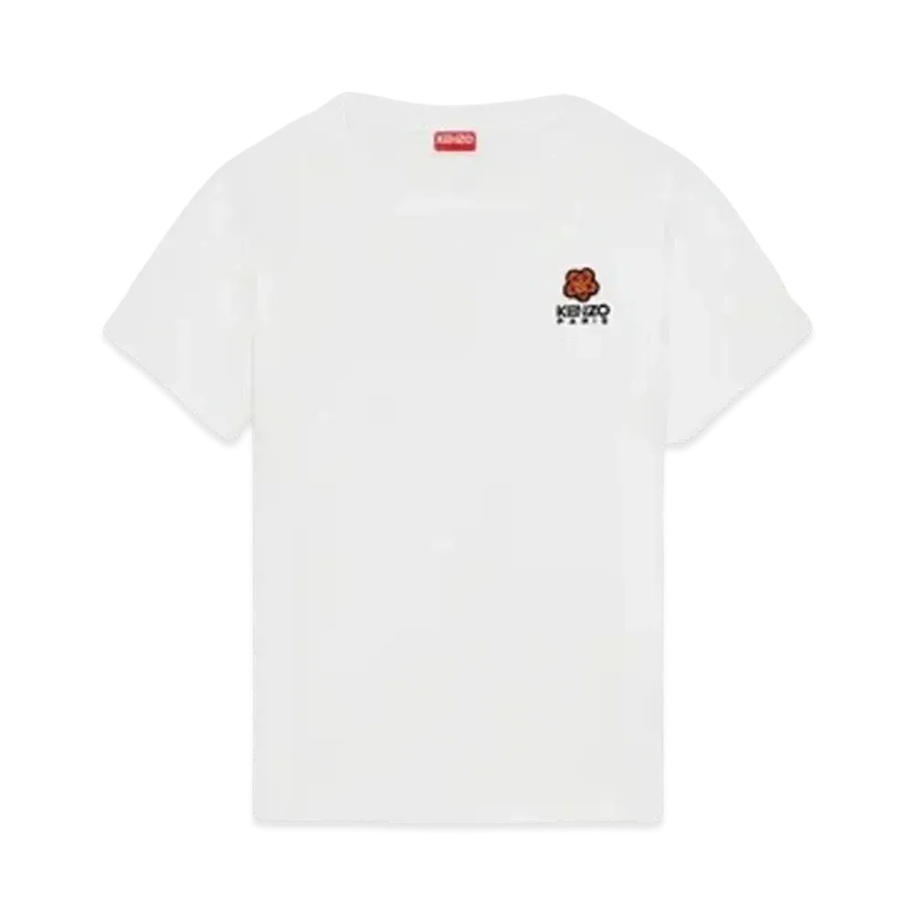 KENZO 'BOKE FLOWER' Crest Embroidery T-shirt "White"