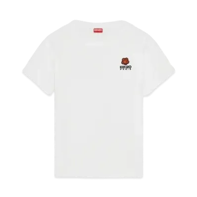 KENZO 'BOKE FLOWER' Crest Embroidery T-shirt "White"