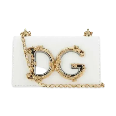 Dolce&Gabbana DG Girls Phone Bag Calfskin "White"