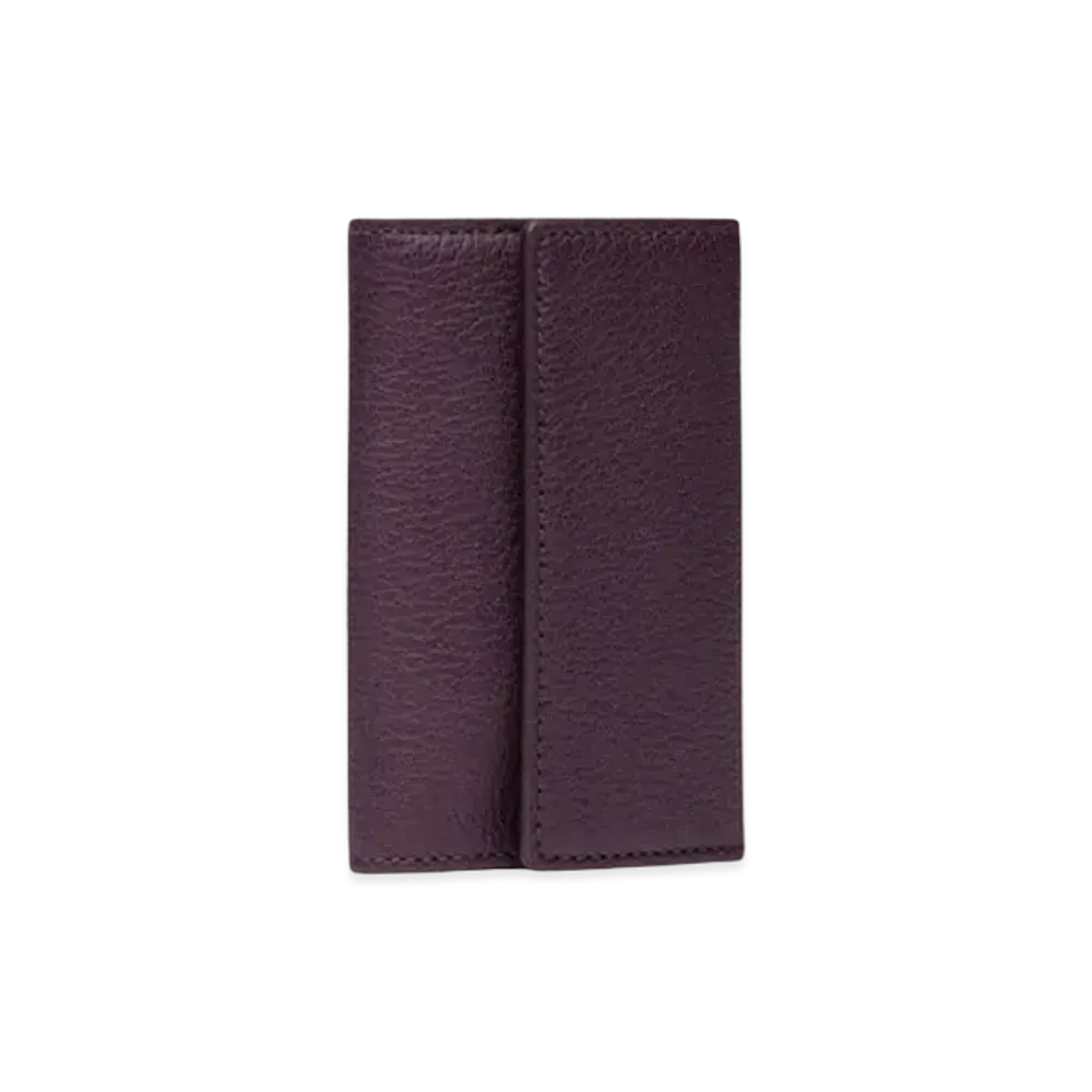 Maison Margiela Leather Key Ring Case "Merlot"