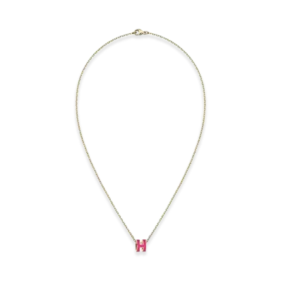 Hermes Mini Pop H Pendant "Gold/Rose Extreme"