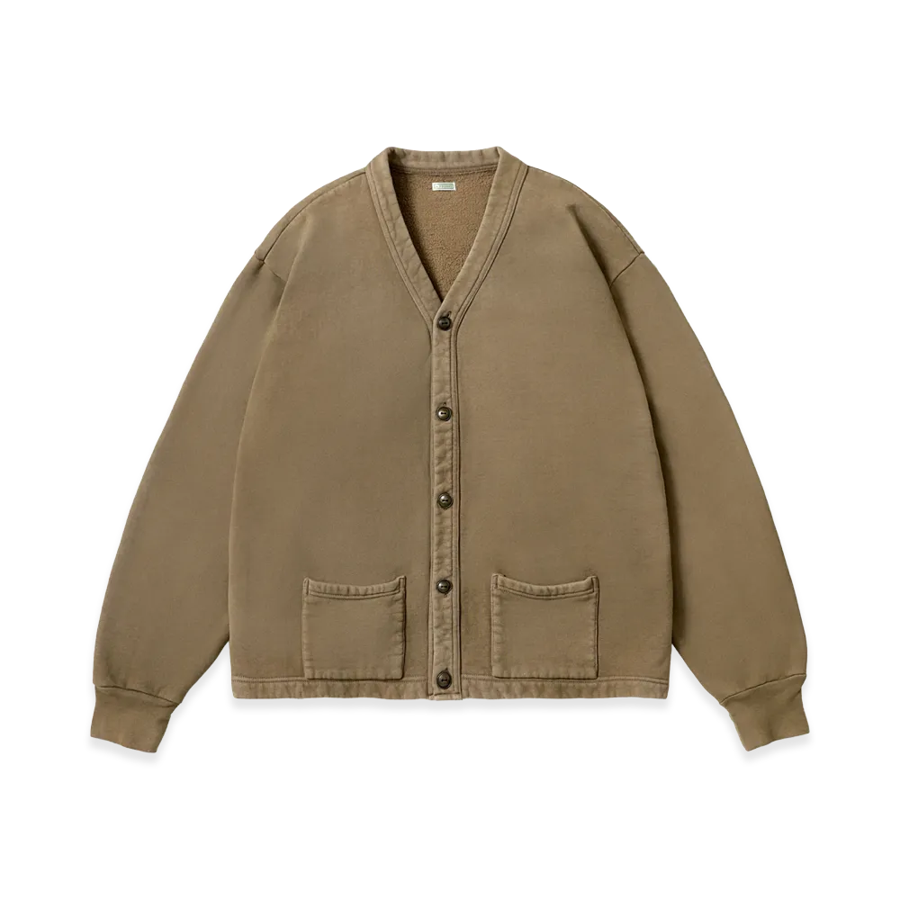 A.PRESSE Vintage Sweat Cardigan "Moca"