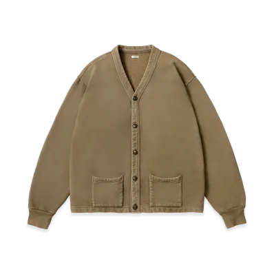 A.PRESSE Vintage Sweat Cardigan "Moca"