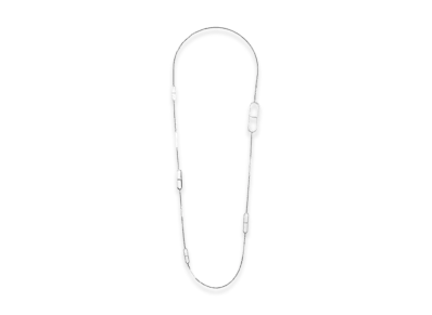 Hermes Ever Chaine D'ancre Long Necklace "Silver"