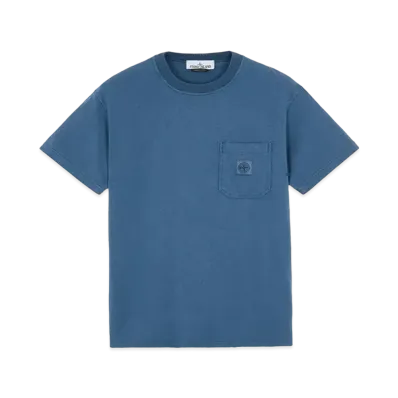 Stone Island 21942 COTTON JERSEY 'FISSATO' EFFECT_SLIM FIT "Teal"