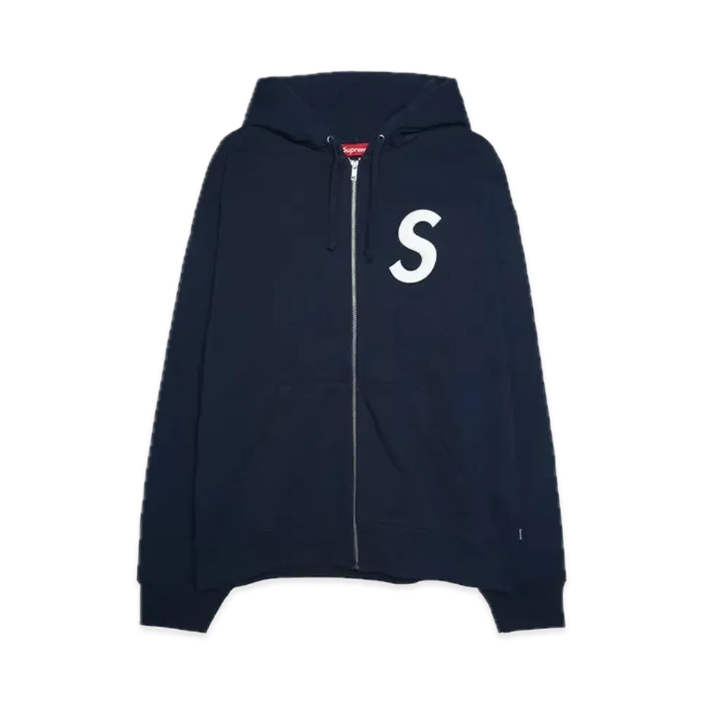 Supreme S Logo Zip Up Hooded Sweatshirt "Navy" (FW24)