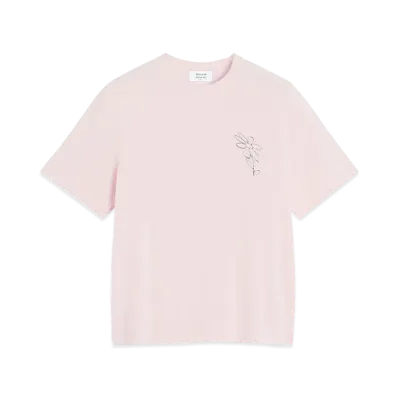 Maison Kitsune Metallic Daisy Comfort T-Shirt "Rosewater"