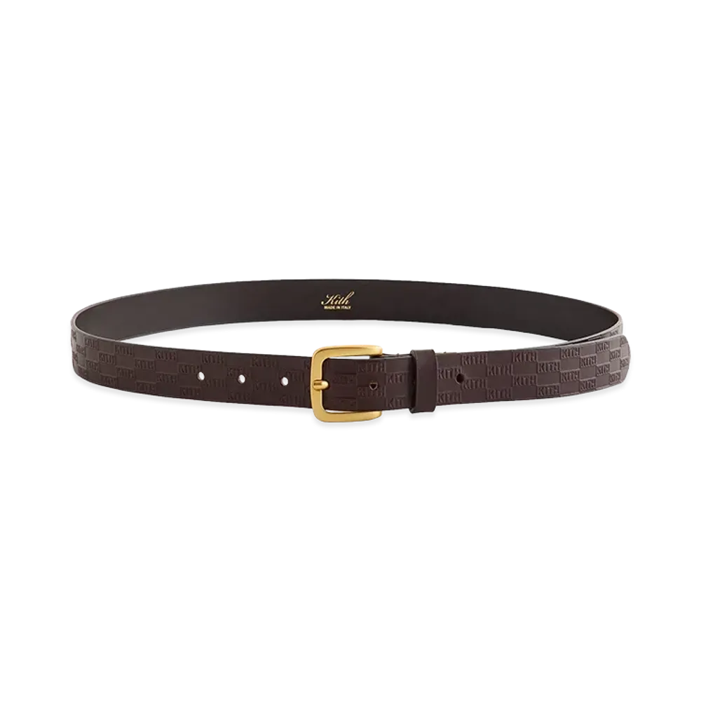 Kith Monogram Vachetta Leather Belt "Incognito"