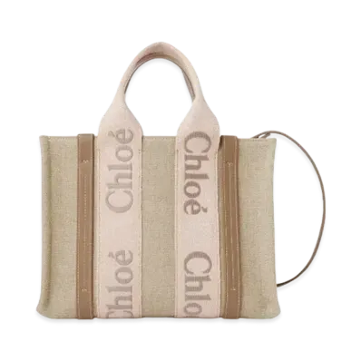 Chloe Small Woody Tote Bag "Blushy Beige"