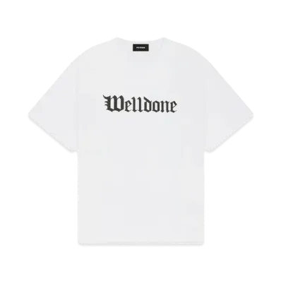 WE11DONE Gothic Logo T-shirt "White"