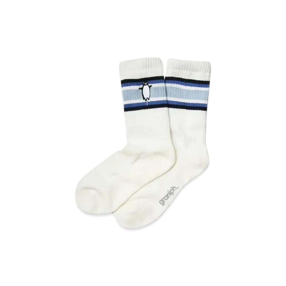 graniph x Chiharu Sakazaki Jump Middle Socks "White"