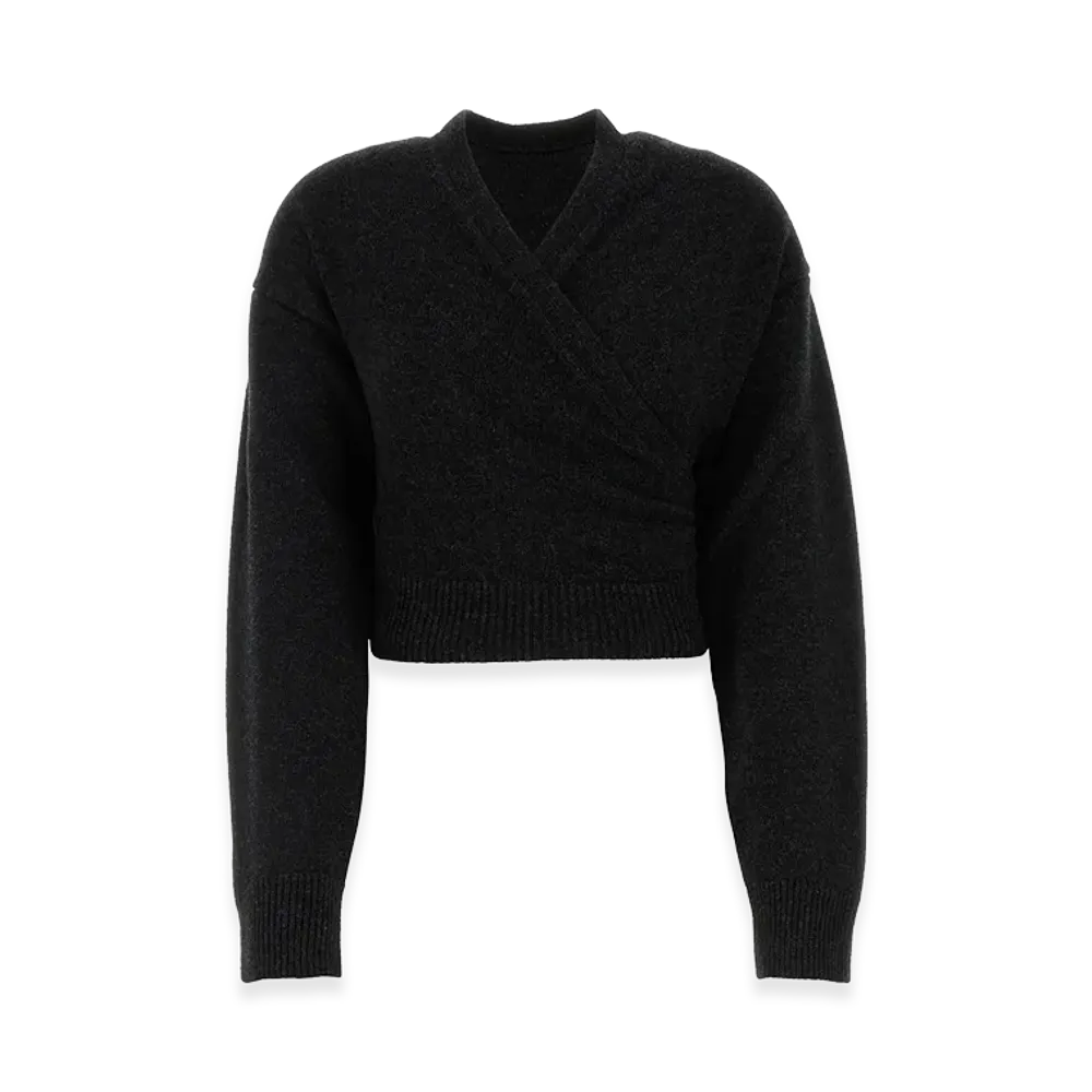 BALENCIAGA Women's Wrap Cardigan "Grey"