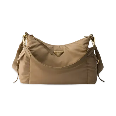 PRADA Explorer Large Re-Nylon x Leather Bag "Camel Brown"
