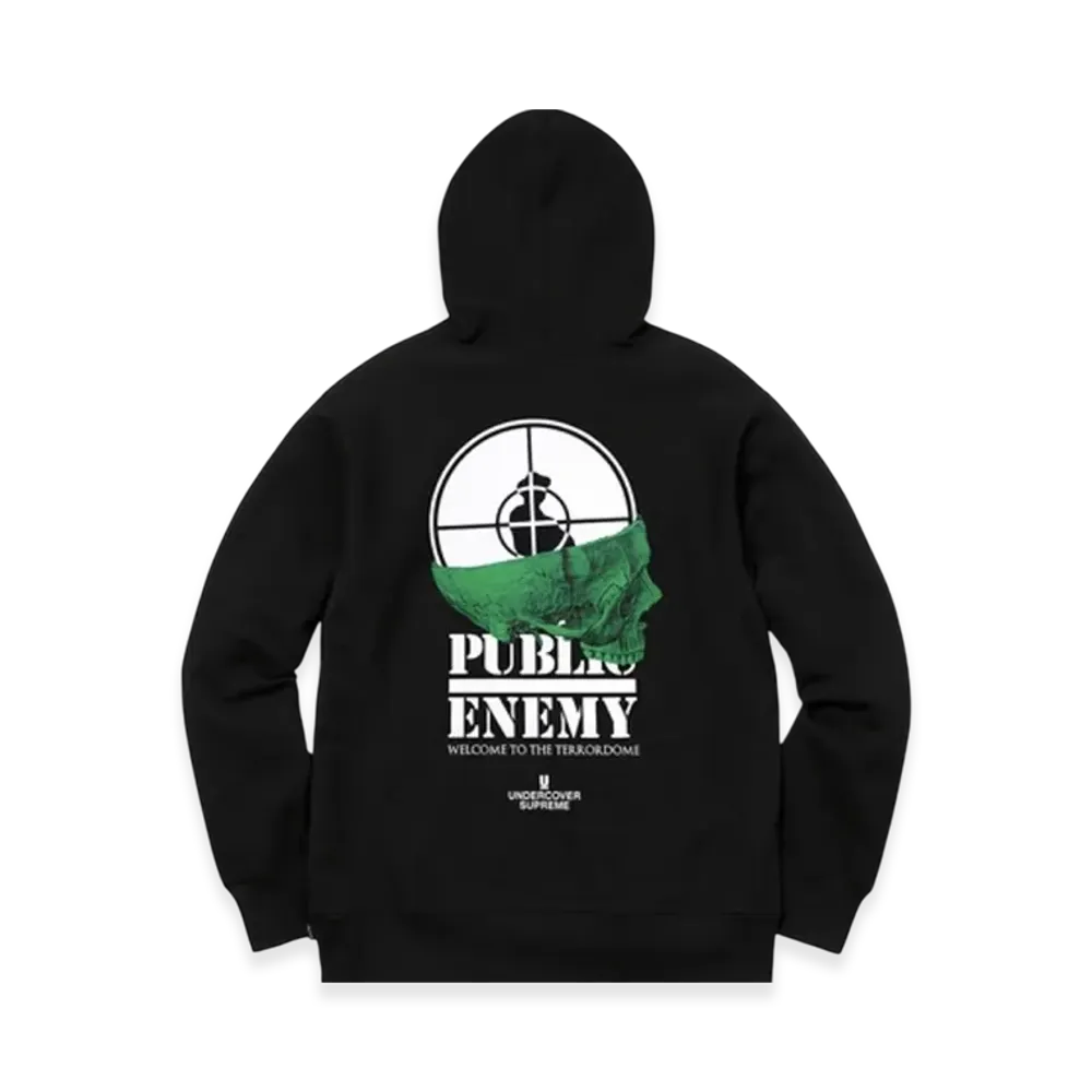 Supreme x UNDERCOVER Public Enemy Terrordome Hooded Sweatshirt "Black"