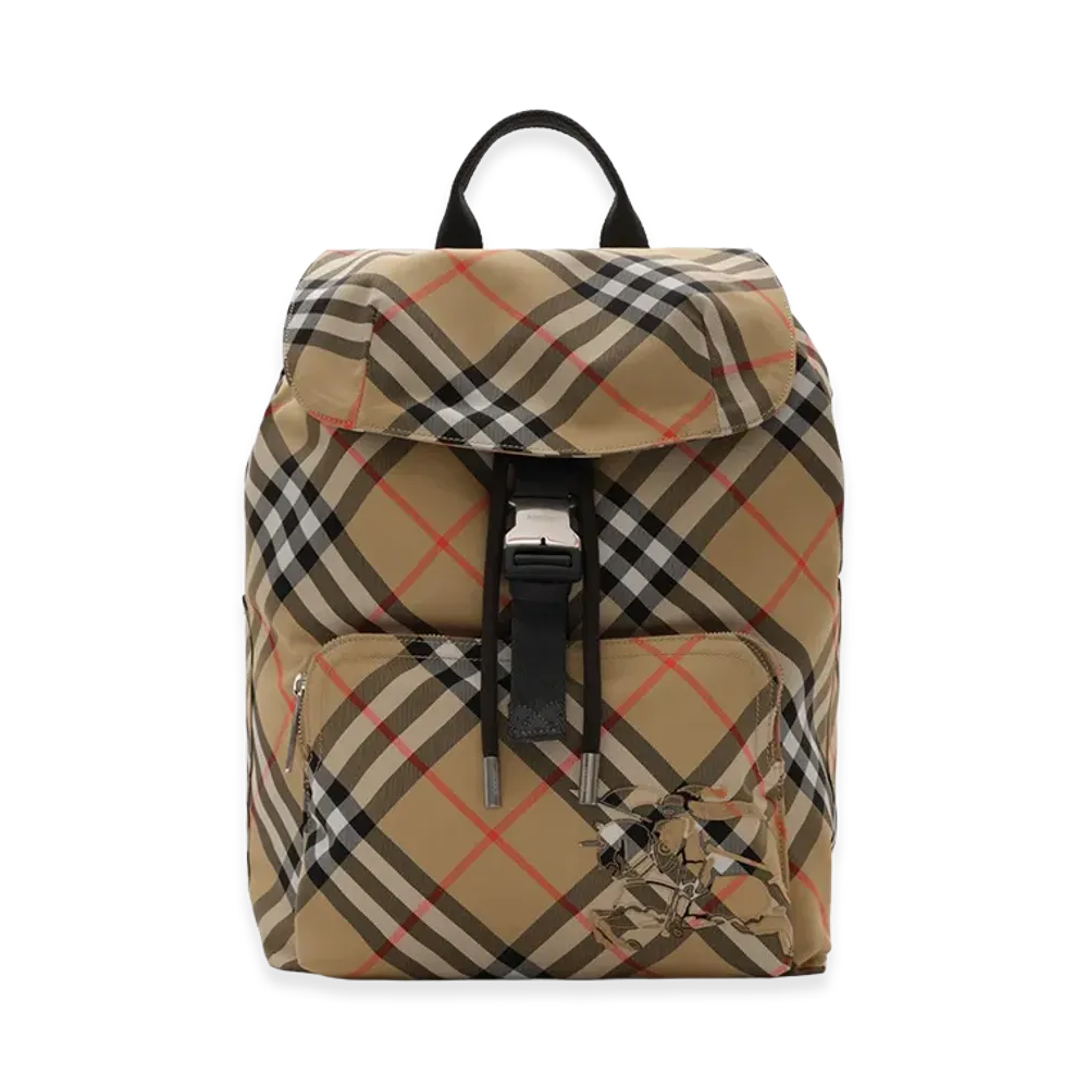 Burberry Check Backpack "Sand Beige"
