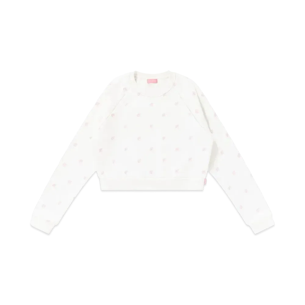BlackEyePatch B Emblem Pattern Embroidered Crew Sweat "White"