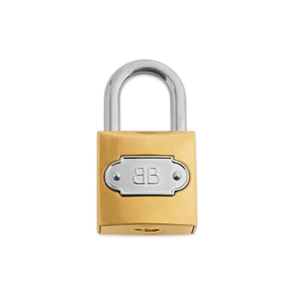 BALENCIAGA Charm/Keyring BB Padlock "Gold/Silver"