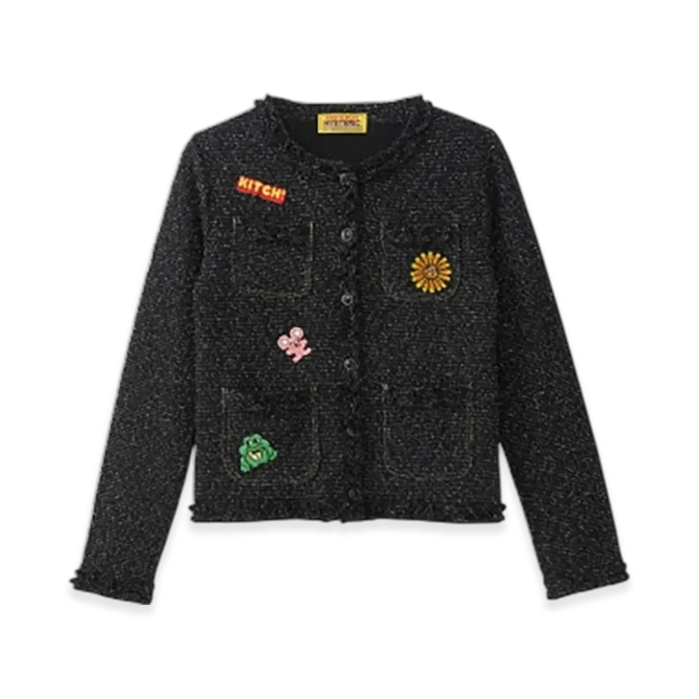 HYSTERIC GLAMOUR Flower Power Embroidered Jacket "Black"
