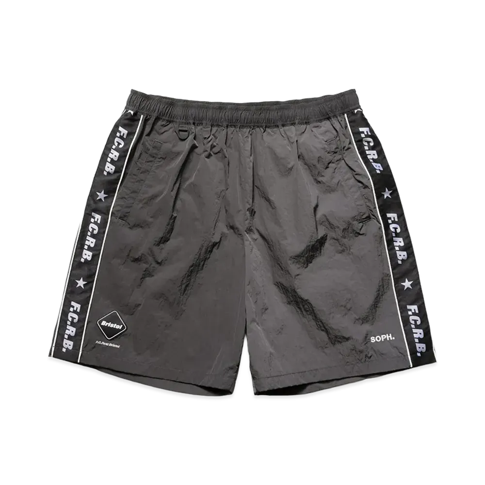 F.C.Real Bristol Nylon Chambray Practice Shorts "Charcoal Gray"